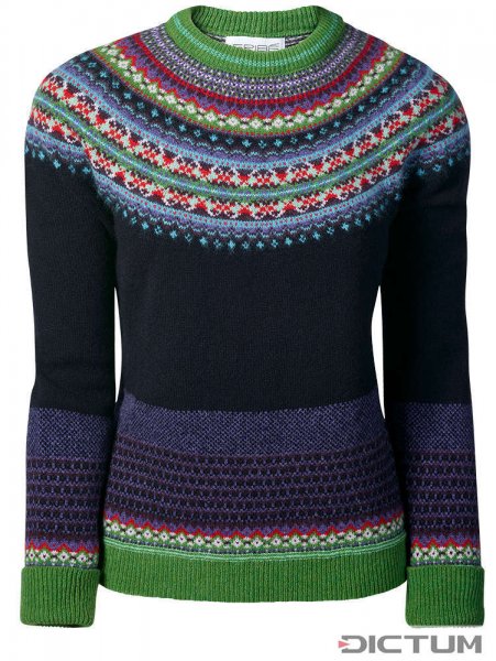 Eribé Ladies Sweater Fair Isle, Dark Blue, Size XS