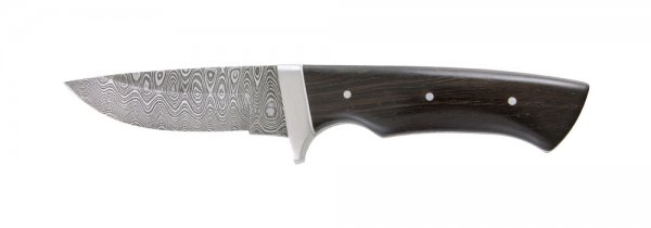 Hunting Knife Damascus, Bog Oak Handle