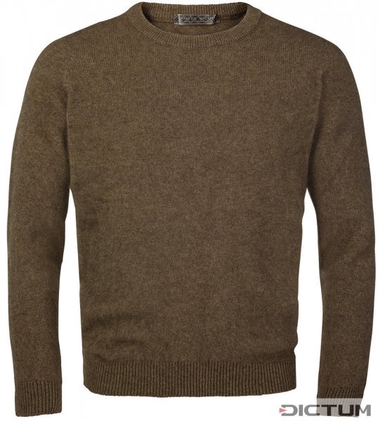 Possum Merino Men’s Sweater, Brown Melange, Size M