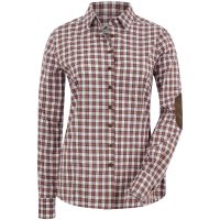 Ladies Blouse, Chequered, Ladies Blouse, Chequered, Red/Black/White, with Patches, Size 42
