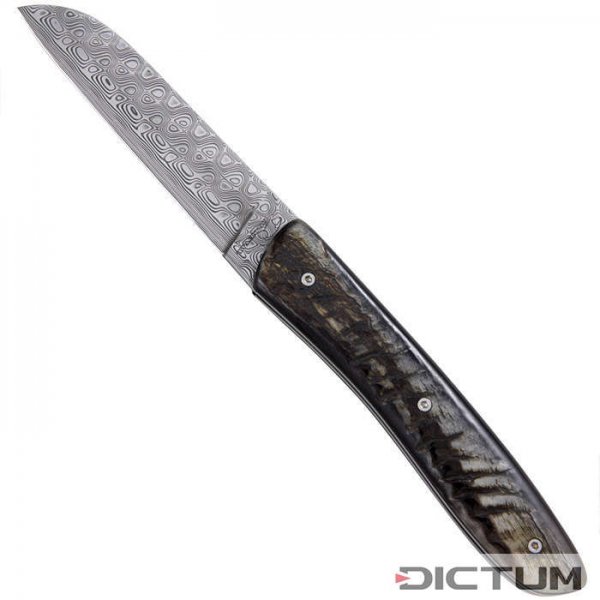 Складной нож Perceval L09, дамасская сталь, рог муфлона