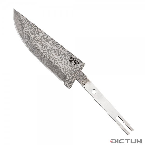 Hoja de cuchillo de caza escandin. Raffir » Jens Mikkelsen«, damasco, 110 capas