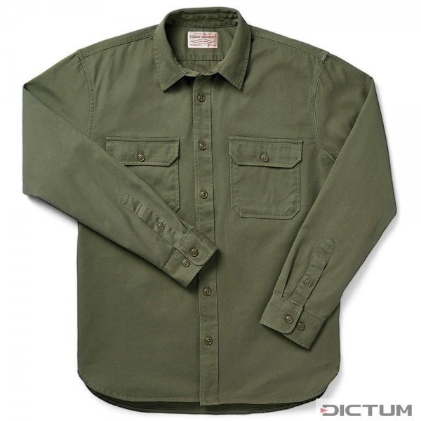 Filson 6-oz. Drill Chino Shirt, Olive, taille M