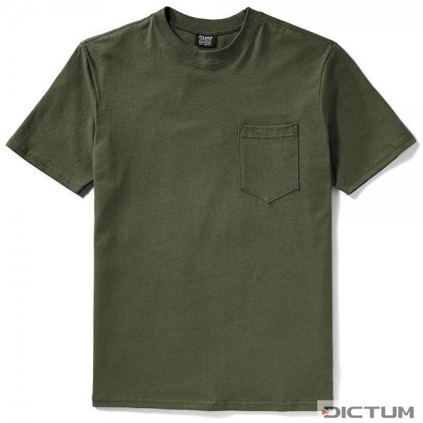 Однотонная футболка с коротким рукавом Filson, коричнево-зеленая, размер M
