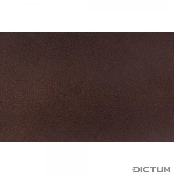 Cuero de vacuno alemán/para tapicero, cuello, marrón oscuro, 120 x 250 mm