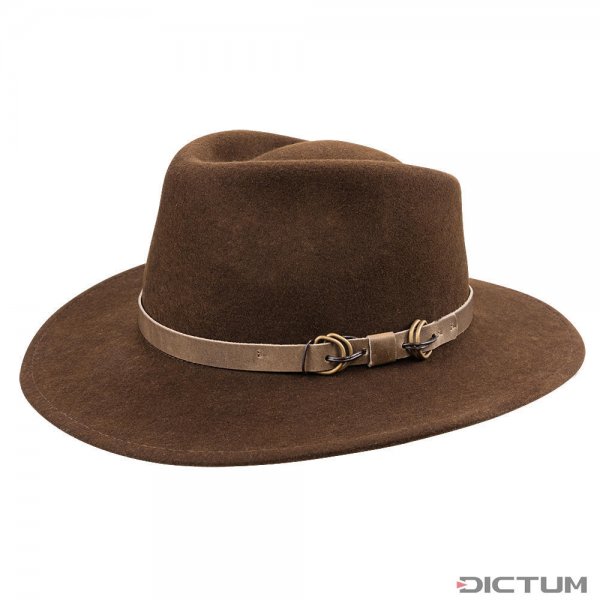 Cappello di feltro, marrone tabacco, taglia XL