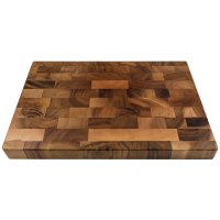 Acacia End Grain Cutting and Chopping Board, without Sap Groove