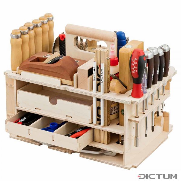 DICTUM Tool Carrier »Cabinet making, Interior Work« I, Equipped, 43-Piece Set