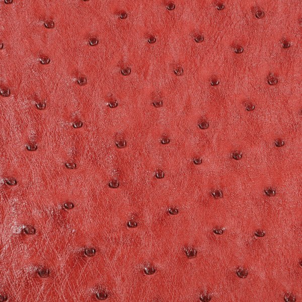 Ostrich Leather, Whole Hide, Campari Red