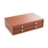 Estuche de colección para Estuche de colección para cuchillos plegables, 12 compartimentos, marrón