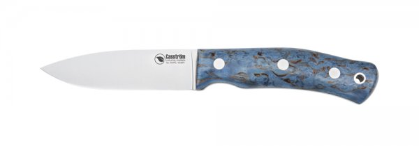 Couteau de chasse et de plein air Casström Forest, bouleau madré bleu