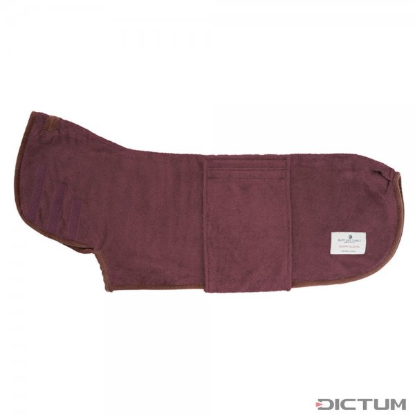 Dog Drying Coat, Country Collection, Burgundy, Size L