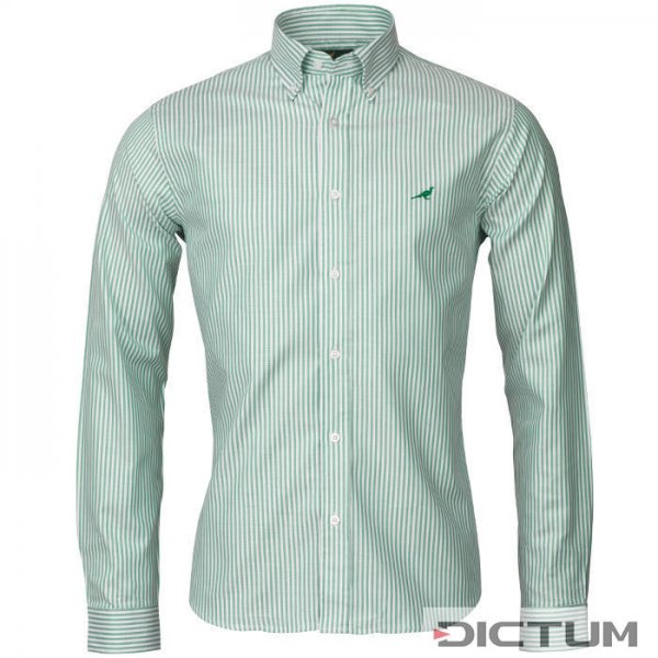 Laksen »Eton« Men's Shirt, White/Green, Size M