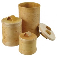 Storage Container Set, Storage Container Set, Birch Bark, 3 Pieces