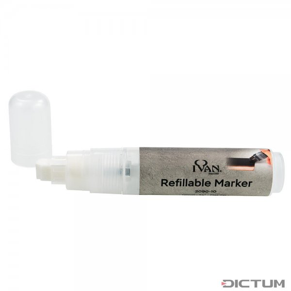 Marcador recargable Ivan, vacío, punta plana 10 mm