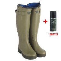Le Chameau »Chasseur« Le Chameau »Chasseur« Ladies Rubber Boots, Neoprene Lining, Vert Vierzon, 40