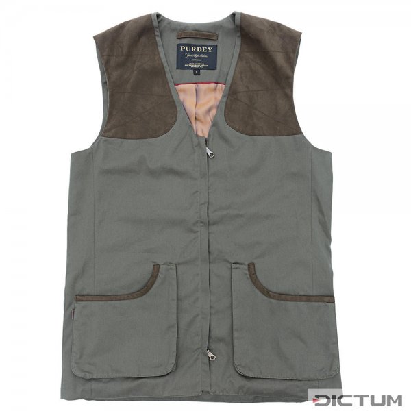 Purdey Men's Shooting Vest, Khaki, Size M