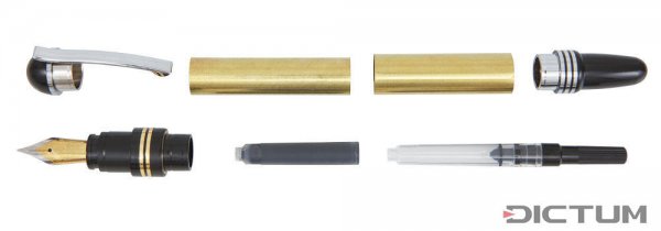Kit de montage pour stylo-plume Leroy, couleur argent, 5 pièces