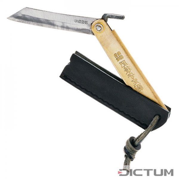 Higonokami Burasu, con astuccio in pelle richiudibile