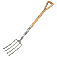 Fourche à bêcher Burgon & Ball, dents en acier inoxydable, 1,11 m