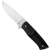 Small Hunting Knife with Leather Sheath for Left-handers