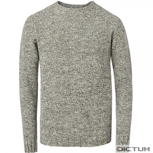 Sweter męski wełna brytyjska, szarobeżowy, rozmiar S