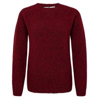 Damen Donegal Pullover, Damen Donegal Pullover, dunkelrot, Größe S