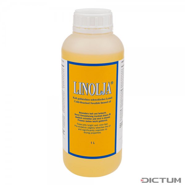 Huile de lin suédoise écologique Linolja, blanchie à froid, 1 l