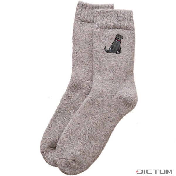 Dog Lover Socks, Chocolate Labrador Motif