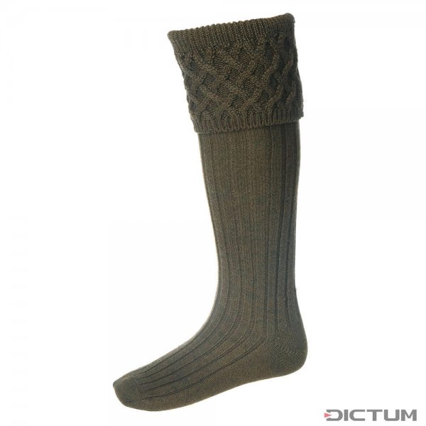House of Cheviot pánské lovecké ponožky RANNOCH, hnědé, velikost L (45 - 48)