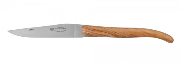 Cuchillo plegable Le Randonneur, madera de olivo