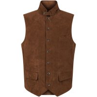 »Dandy« Men's »Dandy« Men's Leather Vest, Chestnut, Size 56
