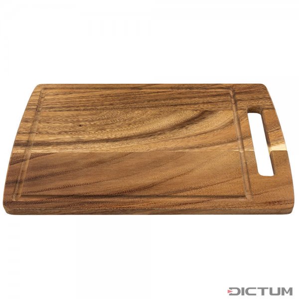 Acacia Cutting Board, with Sap Groove, Large