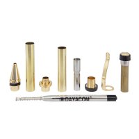 Kit de montaje para bolígrafos Pisa, oro, 5 unidades