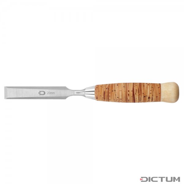 DICTUM Paring Chisel, 20 mm, with Birch Bark Handle