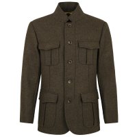 VON DÖRNBERG, kurtka VON DÖRNBERG, kurtka męska Enno, tweed z owczej wełny, brązowa, rozmiar 58