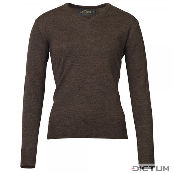 Laksen »Carnaby« Ladies V-Neck Sweater, Brown, Size S