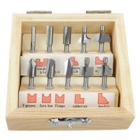 Miniature HSS Router Miniature HSS Router Bits, 10-Piece Set