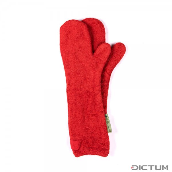 Dog Drying Mitts, Brick Red
