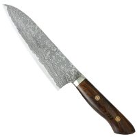 Katsuhiro Hocho, impug. in legno ferro del deserto, Santoku, coltello multiuso