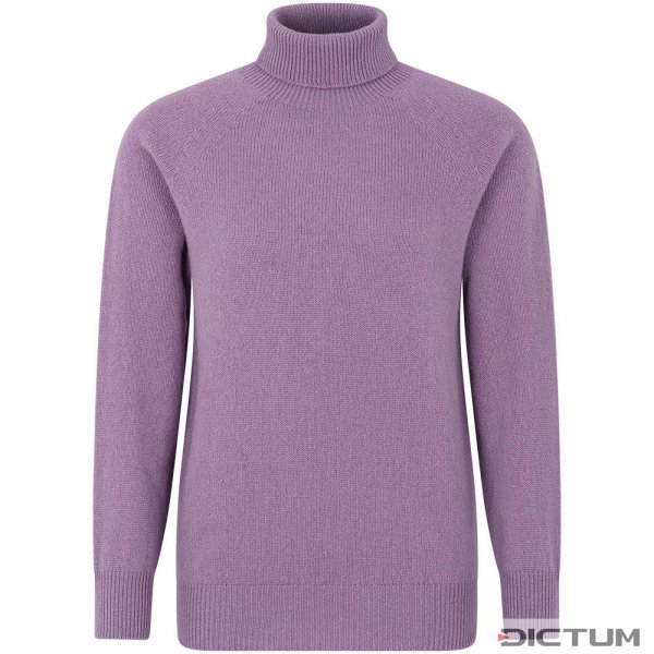 Ladies’ Turtleneck Sweater, Mauve, Size XL