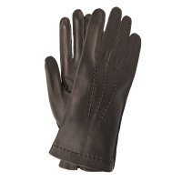 BERGEN Ladies Gloves, BERGEN Ladies Gloves, Nappa Deerskin, Unlined, Dark Brown, Size 6.5