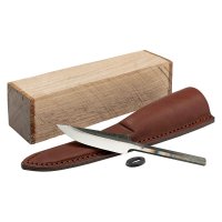 BS/K 形雕刻刀套件，胡桃木，含皮革刀鞘
