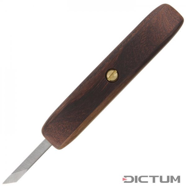 Nóż snycerski Pfeil z uchwytem z drewna szlachetnego, szerokość 6 mm