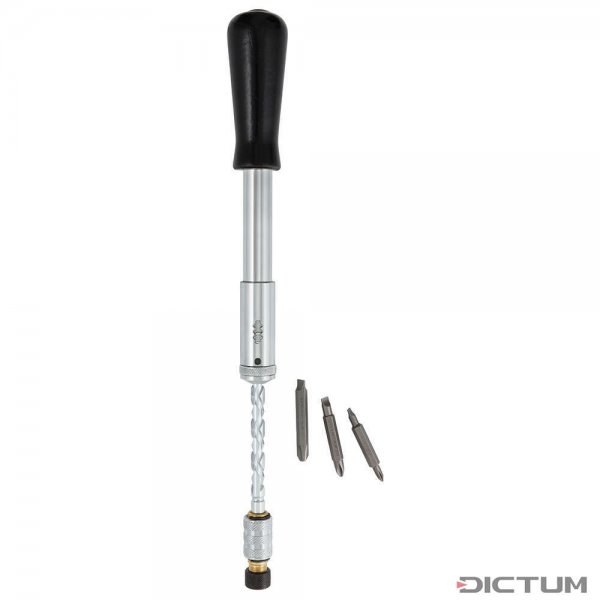 Ratchet Screwdriver 480 mm, with 3 Double-Sided Bits
