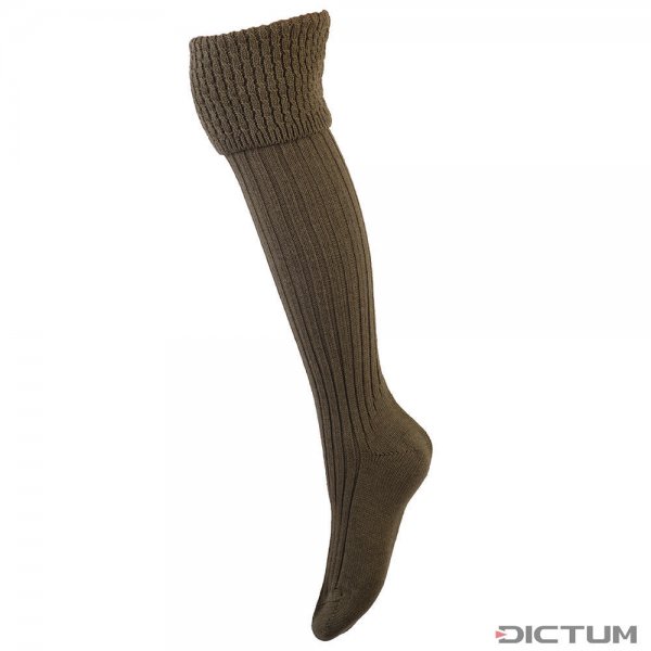Calcetines de caza House of Cheviot LADY NESS, verde oliva oscuro, S (36-38)
