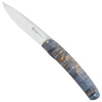 Cuchillo plegable Maserin Gourmet, madera de raíz azul