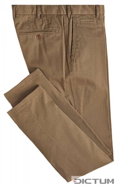 Men's Trousers, Cotton-Drill, Khaki, Size 50