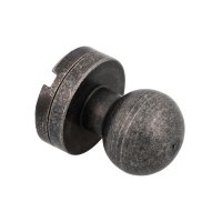 Bouton de col Ivan, rivet à visser 7 mm, noir antique
