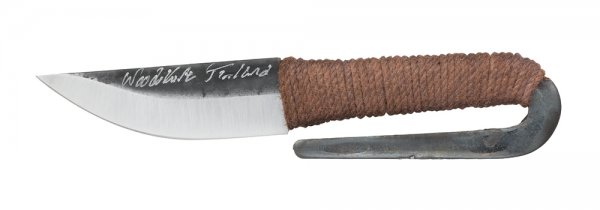 WoodsKnife Mini Knife Pendant, Wrapped Handle, Blade Length 50 mm